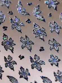 Elegant Butterfly Wing Nail Stickers - Self-Adhesive, Fragrance-Free, Suitable For Hand & Foot Decoration, Graceful Design, Easy To Apply, Perfect Choice For DIY Manicure In Autumn/Winter - Black - View 4