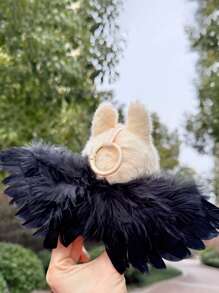 1 bucată mini aripi de pene păpușă păpușă pene bretele scurt top cosplay petrecere animal de companie păpușă rochie recuzită pentru Labubu Halloween