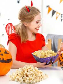 12pcs Halloween Popcorn Containers Boxes, Party Paper Snack Trays, Suitable For Popcorn, Corn Rolls, Snack Candy, Food Containers, Trick Or Treat Party Supplies, Halloween, Harvest Festival - Multicolor - View 7