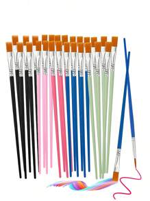 Children's And Adult Specific Brush Set - Durable Nylon Hairstylist Brush For Acrylic/Oil/Watercolor Painting - Suitable For Various Flat And Circular Tips Of Canvas, Face, And Nail Art (Loose Art Supplies) 5PCS/10pcs/18PCS/8PCS, Artist Acrylic Paint Brush Suitable For Acrylic Oil Painting Watercolor, Micro Section Painting, And Rock Painting, Children's Brush Macaron Color Matching