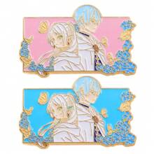 1 Stück universelle Anime-Film Cosplay Trauerbegleiter Frilish Emaille Metall Anstecknadel, dekoratives Accessoire für Tasche/Kleidung, Valentinstag Geschenk für Paare
