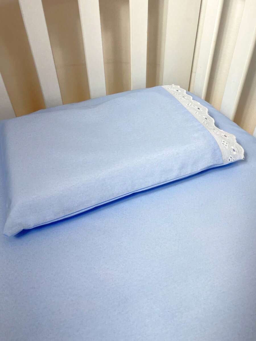 Laura Baby 2-Piece Sheet Set For American Standard Crib Or Mini Crib 100% Cotton - 藍色 - 查看 1