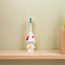 1 Cute Cartoon Animal Toothbrush Puppy And Bunny Shaped Toothbrush - Soft And Flexible To Protect Gums, Children's Oral Cleaning Toothbrush, Animal Theme, Soft Brush Head - Multicolor - View 5