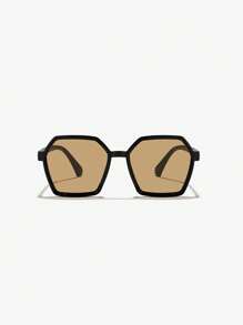 1 Stück Damen Acryl Lässig Geometrischer Rahmen Schwarz Fashion Brille für Strandutensilien und Y2K Accessoires