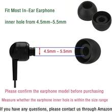 Silicone Earbud Tips Replacement Ear Tips For In Ear Headphones Rubber Tips Ear Buds Replacement Earbuds Tips 9 Pairs S M L Black01 - 黑色 - 查看 4