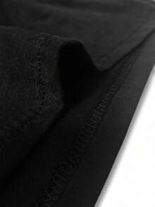 Camiseta negra de mujer 180g algodón cuello redondo Enton Twals con imagen de cóctel impresión elegante  moderna moda casual camiseta verano estilo atractivo cómoda ideal fiesta - Negro - Ver 5