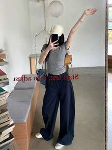 Women's Loose Fit Wide-Leg Washed Casual Pants, Stylish & Versatile