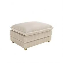 70" Modular Corduroy Sectional Sofa, Oversized Deep Seat 2-Seater Cloud Couch With 4 Pillows, Fluffy Upholstered L-Shaped Sofa For Living Room Or Bedroom,Beige - 米色 - 查看 9