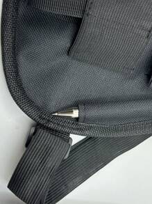 1pc Walkie-Talkie Men's Black Triangle Chest Bag Multifunctional Portable Crossbody Bag For Outdoor Men's Chest Bag Multifunctional Cycling Crossbody Bag Mountaineering Hanging Bag Shoulder Bag Sports Bag