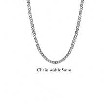 1pc Hot Classic Stainless Steel Chain Necklace For Men