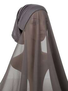 1 Stück Damen einfarbiger Chiffon Rohrschal Hijab, modische vielseitige, bequeme und atmungsaktive Hijab Accessoires, geeignet für den täglichen Gebrauch