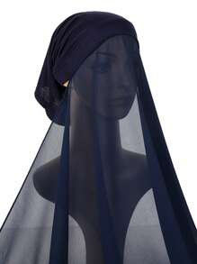 1 Stück Damen einfarbiger Chiffon Rohrschal Hijab, modische vielseitige, bequeme und atmungsaktive Hijab Accessoires, geeignet für den täglichen Gebrauch