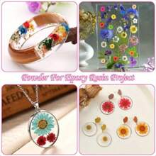 200pcs Mixed Colorful Small Dried Flowers Bulk/60PCS/120PCS Big Star Flowers For Resin Molds Project Casting Jewelry Candles Soap Making Nail Art Charms