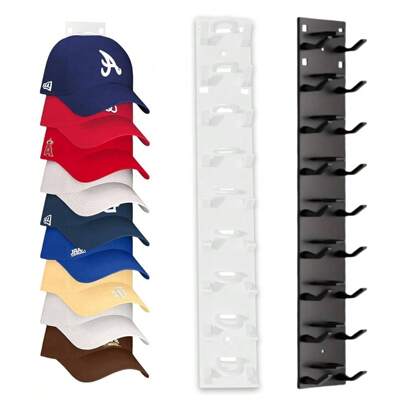 1/4 Stück extra große Baseball Cap Organizer Regale, wandmontierte Aufbewahrung, mehrstufige Präsentation, hohe Kapazität, professionelle Hutaufbewahrung, ordentliche Platzierung, leichter Zugriff, starker Klebe- oder Schraubbefestigung, hält Kappen knitterfrei, geeignet für Kleiderschrank, Tür, Wand, Schreibtisch, perfektes Geschenk für jeden Anlass