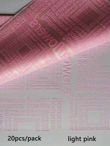20 Stücke/Packung Transparentes mattiertes Geschenkpapier mit englischem Blumenmuster, Bouquet Geschenkverpackungspapier, Material für Blumenarrangements