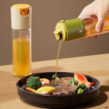 1 pieza Botella rellenable con rociador y vertedor de aceite, rociador de alta presión, botella rociadora de aceite con boquilla ajustable, rociador de tamaño portátil para el cabello, maquillaje, plantas, aceite de cocina, ensalada, hornear, barbacoa