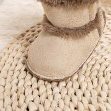 Simple Solid Color Infant Warm Boots, Casual Outdoor Comfortable Autumn/Winter