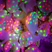 50 piezas de globos con forma de corazón que brillan en la oscuridad, reactivos a los rayos UV, de 12 pulgadas, adecuados para cumpleaños, bodas, San Valentín, fiestas de verano, reuniones nocturnas, decoraciones de fiesta de látex reactivas a los rayos UV - color - Ver 10