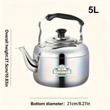 Ấm trà bằng thép không gỉ - Dung tích lớn, có chức năng báo hiệu, phù hợp với bếp từ và bếp ga, lý tưởng cho gia đình, nhà hàng, hoạt động ngoài trời và cắm trại. - Nhiều màu - Xem 16