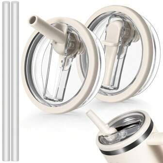 1 包 40 盎司可重复使用的玻璃杯盖，可替换的防漏防溅玻璃杯盖