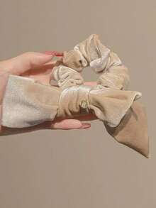 1pc/3pcs Set Versatile Velvet Bow Hair Ties, Elegant Hair Accessories ,Gifts ,Hair Rope Ponytail Head Accessories Rubber Bands - Multicolor - View 8