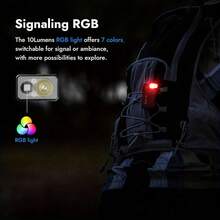 1pc G5 Rechargeable EDC Flashlight | 400 Lumens Dual Light Source RGB+ Mini Portable | Outdoor Home Emergency Lighting (Black) - Black - View 5