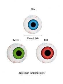 3pcs-Halloween Eye Lantern Decorations, Halloween Horror Lantern, Red, Blue, Green, Festive Party Hanging Decoration, Horror Theme Party Decoration, Restaurant Decoration, Multi-Scene Folding Paper Lantern, Halloween, Halloween Decoration