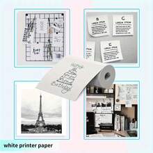 Mini Printer With Non Adhesive Paper, Wireless Thermal Printer Sticker Machine Suitable For Schools, Printing Photos, Study Notes, Scrapbooks, Diaries, Birthday Gifts