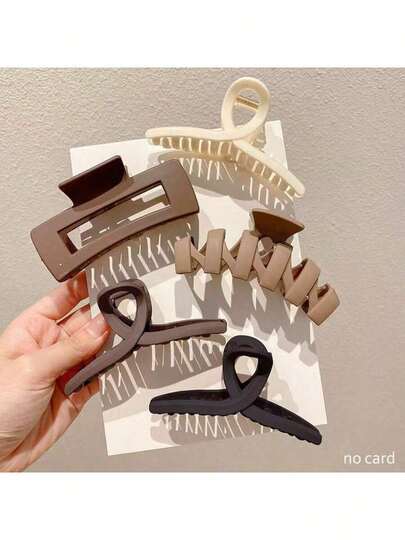 5pcs/Set Hair Claw Hair Clips Back Of Head Fashion Hair Accessories Beauty Claw Clips Fall Winter For Vacation Outfits Woman Summer Beach