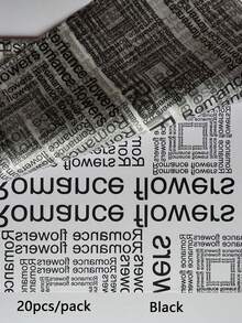 20 Stücke/Packung Transparentes mattiertes Geschenkpapier mit englischem Blumenmuster, Bouquet Geschenkverpackungspapier, Material für Blumenarrangements