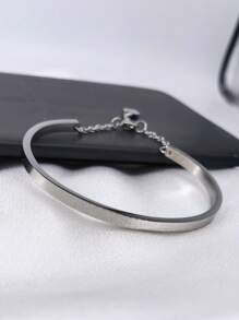 1 Stück minimalistisches und modisches 18K vergoldetes Edelstahl Herz-förmiges Anhänger Armband, lässiges Accessoire als Geschenk für Männer zu Valentinstag, Mütter, Muttertag