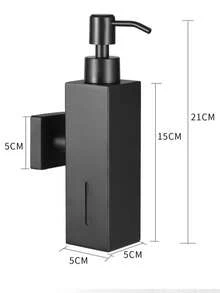 1 pieza Dispensador de jabón montado en la pared de acero inoxidable 304, con cartucho de plástico recargable de 280ml para champú, gel de ducha - 500 ml - Ver 11