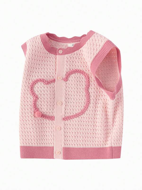 Balabala Baby Mädchen gestrickte Weste Pullover 2025 Neu Weich Geschichtet