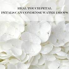 White Flowers Hydrangea Artificial Flowers, 4Pcs Outdoor Large 21" Royal Real Touch Latex Silk Flowers Faux Hydrangea, Lifelike Fake Flower For Spring Wedding Bouquet Table Centerpieceshalloween - Trắng/Xanh lá cây - Xem 9