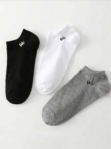 15 pares de calcetines para el tobillo unisex con patrón gráfico en negro, blanco y gris, transpirables y que absorben la humedad, apropiados para el atuendo diario