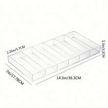 1pc Luxury Eyeglasses Display Tray, Perfume & Cosmetics Storage Organizer, Clear Acrylic Glasses Display Box With 6 Compartments, Desk Top Storage Holder, Gender Reveal Party, Perfect For Birthdays, Weddings, Parties, The Perfect Gift For Colleagues, Friends, And Family, Back To School - Clear - View 6