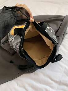 1pc Fashion Ladies Tote Bag, Shoulder Bag, Handbag, Large Capacity, Scratch & Wear Resistant Material, Suitable For Shopping, Dates, Gatherings, Commuting, Elegant Minimalist Casual Cool Black Tote Bag (16.0in*14.6in*0.2in)
