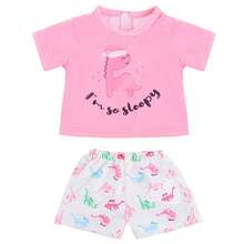 16-18 Inch Baby Doll Pajamas Home Wear Short Sleeve Shorts Set Holiday Gift Children's Birthday Gift Suitable For Children Over 3 Years Old - 彩色 - 查看 15