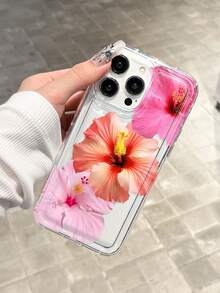 1个芙蓉花印花保护壳，兼容 11 12 13 14 15 Pro Max/13 Pro Max XR XS 16 16 Pro Max、A54 5G、A52、A14、A15、A12、S22、S21、A33 5G、Galaxy A50、S24、S25 Ultra、S23 FE、S21、A71 4G、A55 5G、A52、S10+，男女皆宜的精美礼物，防水防震防摔防刮，国际版，非国内版。 - 無色 - 查看 3