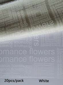 20 Stücke/Packung Transparentes mattiertes Geschenkpapier mit englischem Blumenmuster, Bouquet Geschenkverpackungspapier, Material für Blumenarrangements