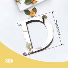 Silver Mirror Alphabet A-Z Wall Stickers - 10/15/20/30cm Tall Letters & Symbols Sold Separately, Dual-Layer Design: Reflective Acrylic Top + 1cm Thick Foam Base With Adhesive, Apply Together For 3D Effect Or Use Only Mirror Layer, Create Custom Words On Walls/Windows, Ideal For Marriage Ceremony Initials, Inspiring Messages In Work Areas, Romantic HOME Displays