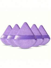 mik&joe 50/30/10/5pcs Velvet Triangle Makeup Sponge, Makeup Tools, Reusable Beauty Sponge Puff, Makeup Accessories, Powder Puff, Dry & Wet Use, Summer Makeup Essential, Beach Makeup Tool, Summer Travel Makeup Tool, Suitable For Foundation, Cream, BB Cream, Summer Beauty Tool, Summer Solstice