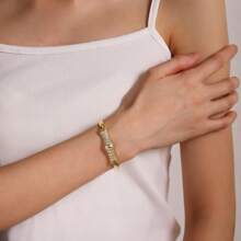 1 Piece Fashion Zirconia Bamboo Gold Plated Bracelet / Festive Or Party Delicate Women's Gold Bracelet