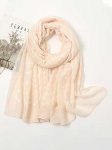 1 chiếc khăn choàng nữ màu trơn, chất liệu jacquard, thời trang và thanh lịch, có thể dùng làm khăn trùm đầu, khăn choàng hàng ngày/buổi tối, khăn che nắng khi đi du lịch và quà tặng ngày lễ. - Nhiều màu - Xem 21