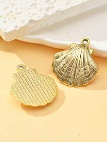 2/5/10 件时尚镀金亚克力海洋风格海星、贝壳、扇贝吊坠，适合 DIY 珠宝制作项链、耳环、钥匙扣，适合送给家人、情侣、朋友、情人节的礼物