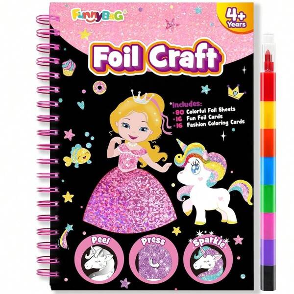 1 Conjunto de Libreta plana de arte con lámina para niños, suministros de viaje, regalo infantil