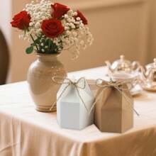 10pcs Hexagon Candy Gift Box, Mixed 2 Colors, 5pcs Each