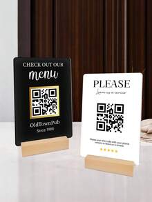 Señal de código QR de redes sociales | Señal de mini código QR | Señal de belleza | Señal de negocio | Señal de pago | Señal de salón, Señal de código QR personalizada, Señal de escanear para pagar, Señal de pequeña empresa, Decoración de tienda, Señal de redes sociales de negocios, Señal de pago, Señal de acrílico - Multicolor - Ver 3