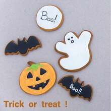 万圣节饼干模具套装 - 7/12 件不锈钢金属南瓜、鬼魂、蝙蝠、猫、女巫帽、棺材、骷髅饼干模具 - 銀色 - 查看 6