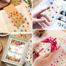 200pcs Mixed Colorful Small Dried Flowers Bulk/60PCS/120PCS Big Star Flowers For Resin Molds Project Casting Jewelry Candles Soap Making Nail Art Charms